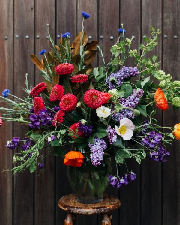 Bouquet of bright blooms grown locally in southern highlands